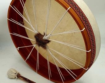 Tambor chamánico o Bodhrán afinable con cámara de aire