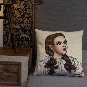 Judy Garland/Dorothy Inspired Decorative Pillow - Perfect Gift for fans of The Wonderful Wizard of Oz