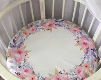 round baby crib sheets