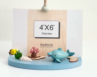 Wooden Dolphin Photo Frame