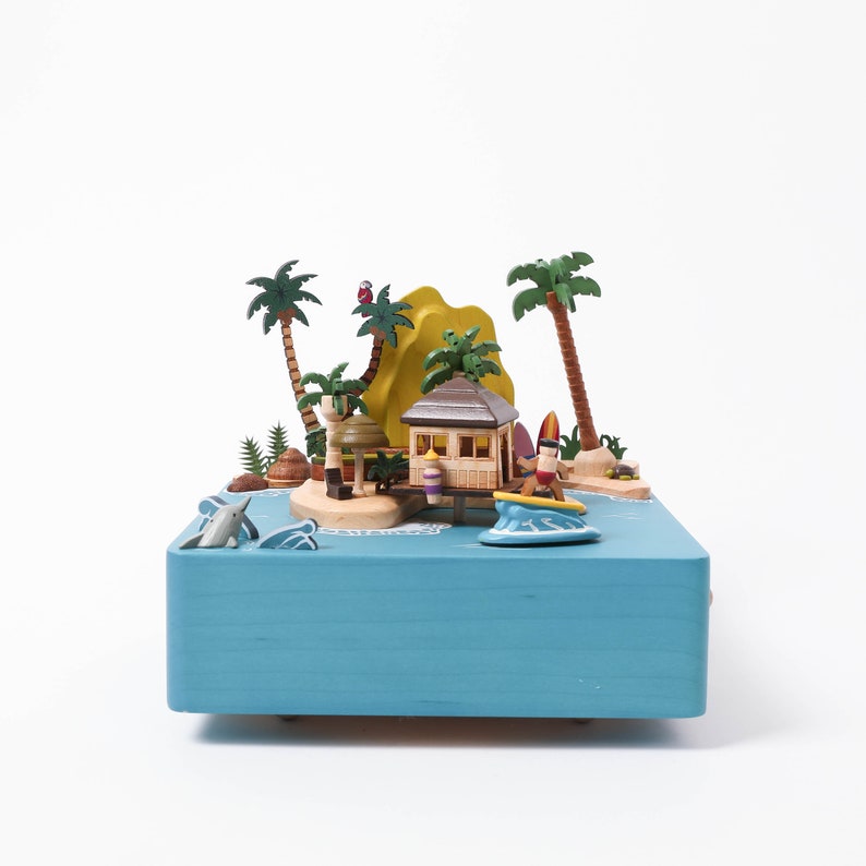 Sunshine Island Wooden Music Box No Personalization