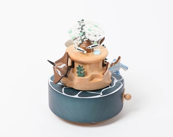 Deep Blue Sea Wooden Music Box