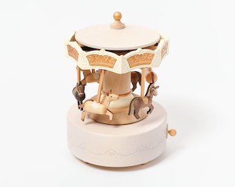 Carousel Wooden Music Box