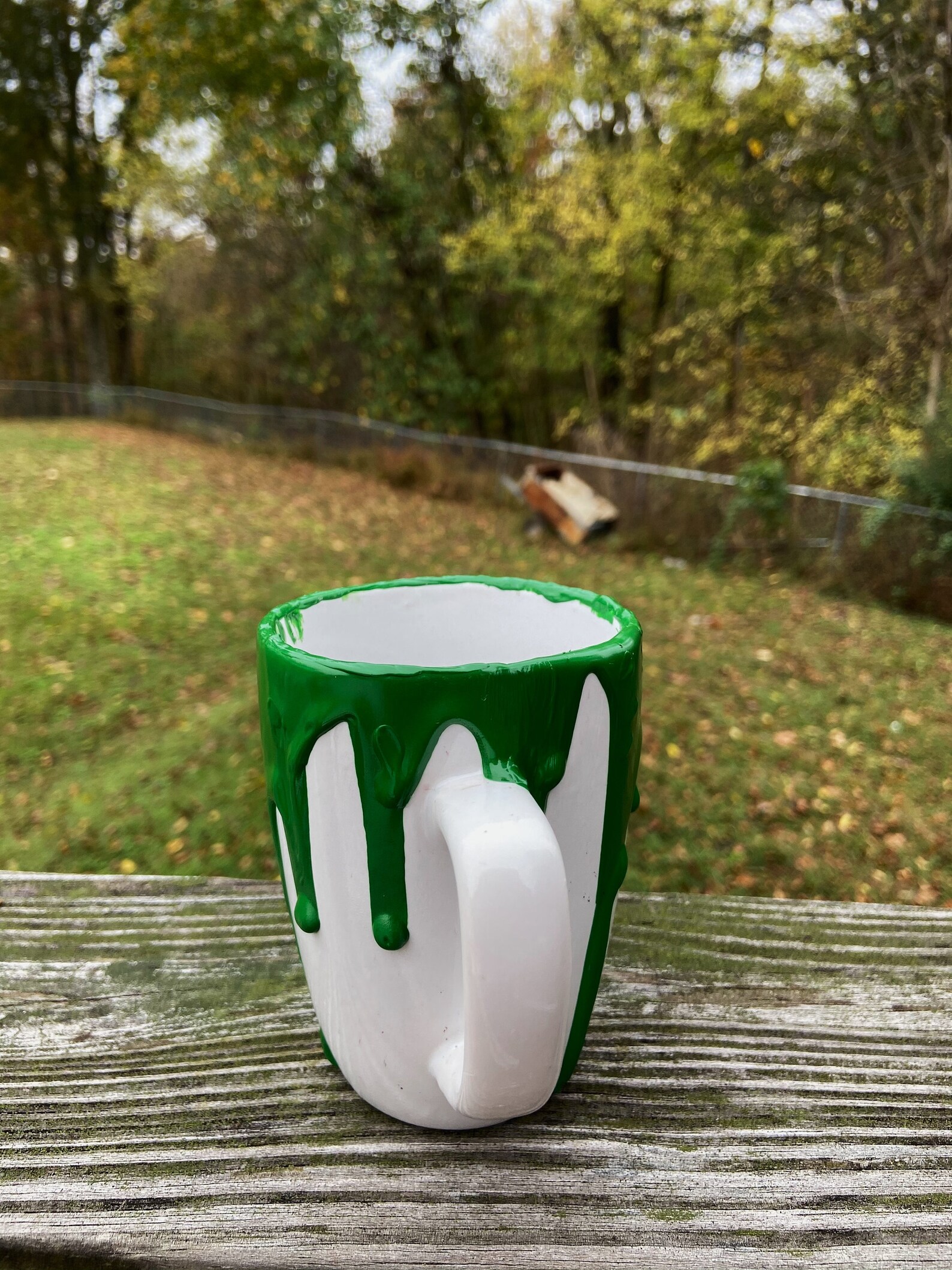 Slime Green Drip Coffee Mug Etsy