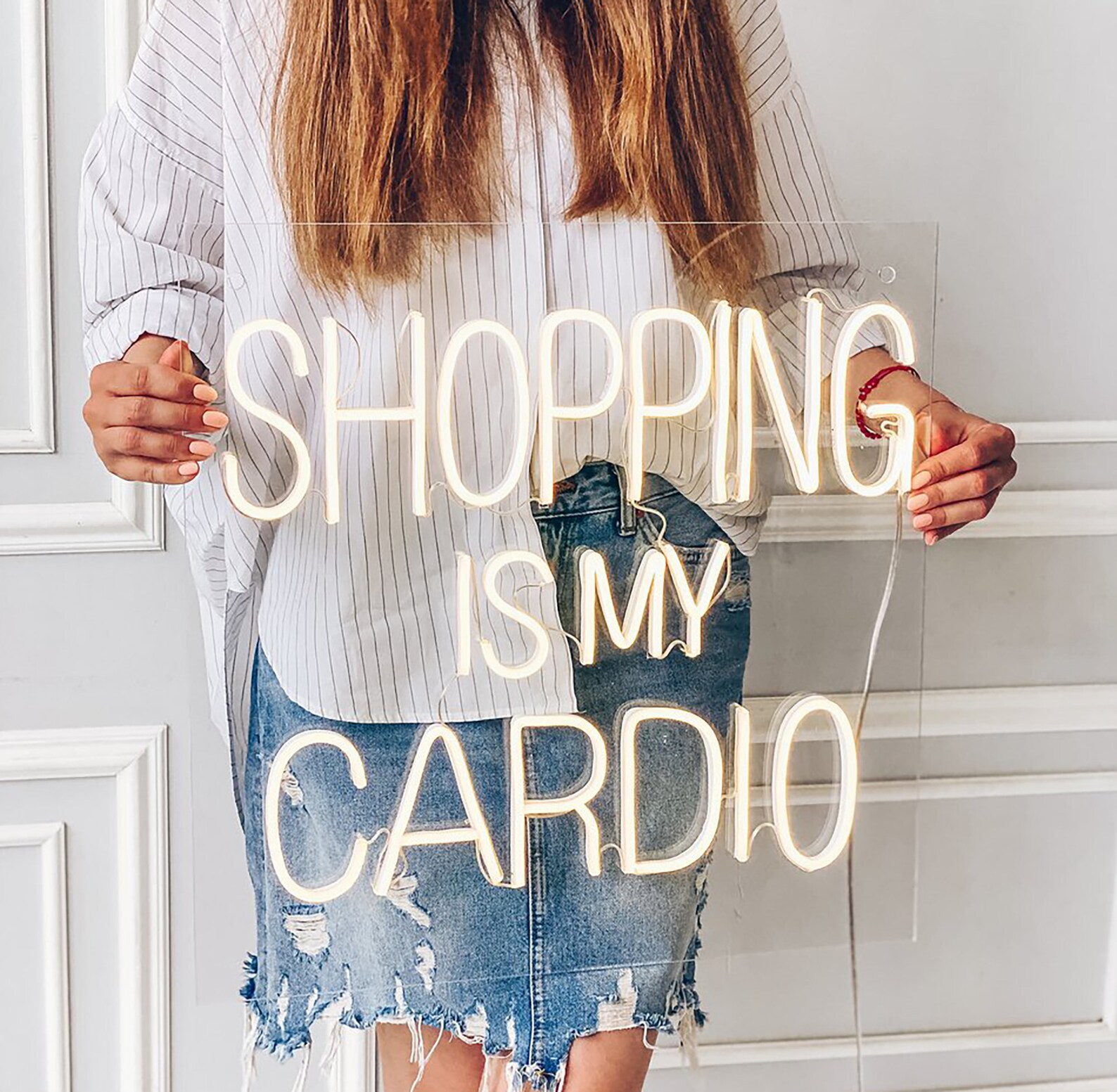 Shopping Is My Cardio Neon Sign Neon Wall Decor for Shop Etsy