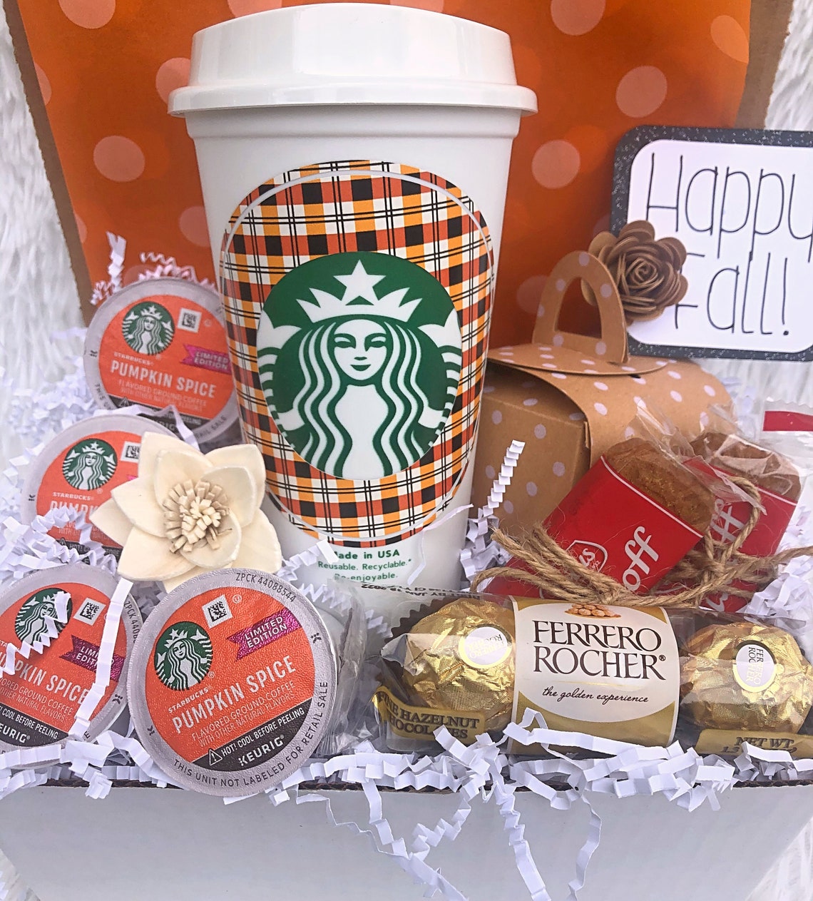 Fall Personalized Starbucks Coffee Gift Box Pumpkin Spice image 1