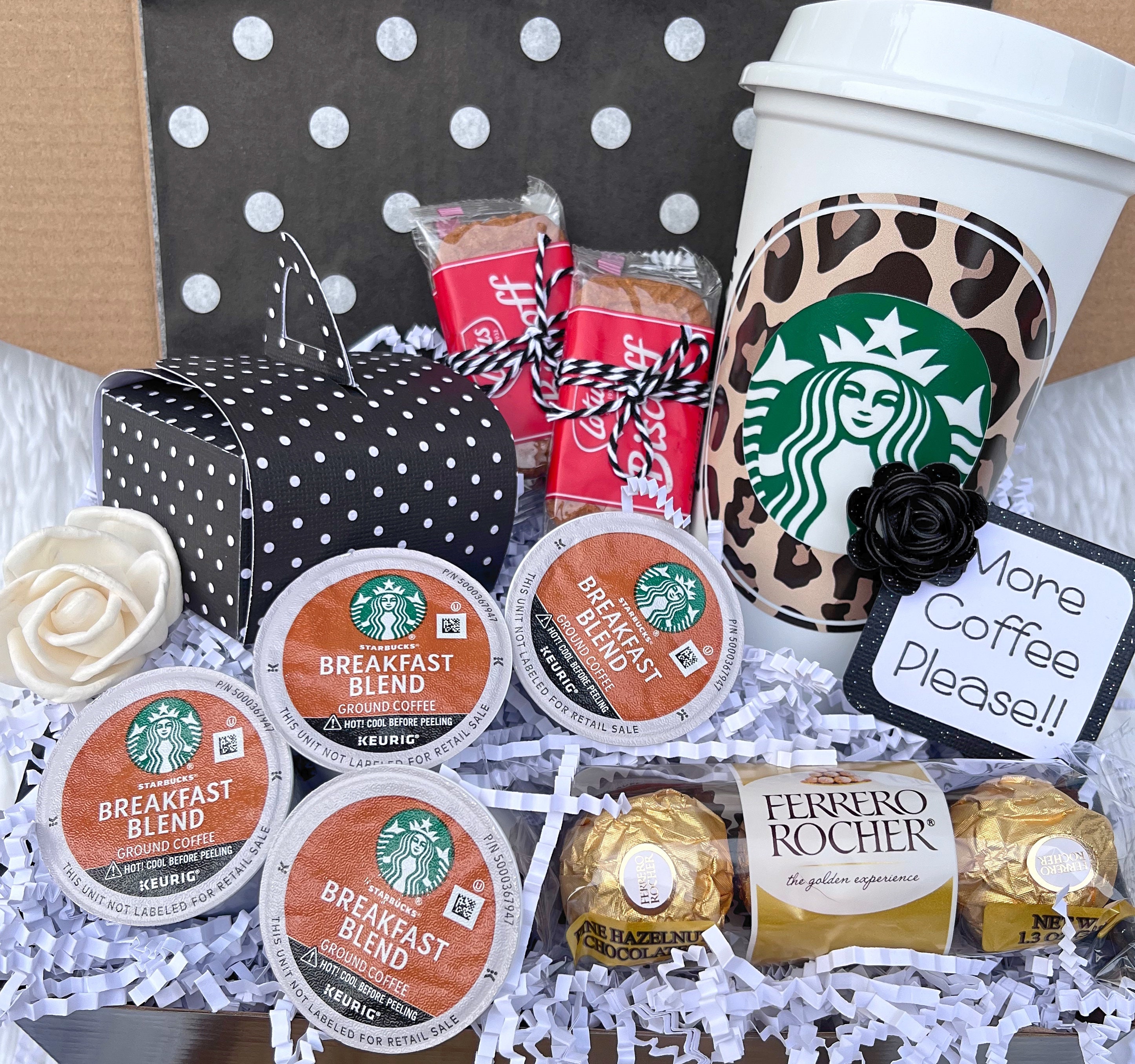 PERSONALISED STARBUCKS Iced COFFEE Kit hamper Reusable Cup Gift Basket Iced  Coffee Birthday Get Well Soon Gift Christmas Gift 