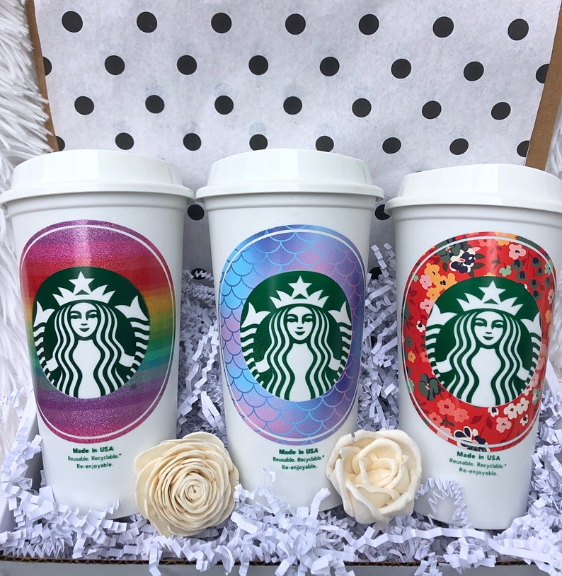 Deluxe Starbucks Coffee Gift Box, Coffee Lover, Coffee Addict, Personalized Reusable Cup, Thinking of you, Birthday Gift, Gift Basket image 8