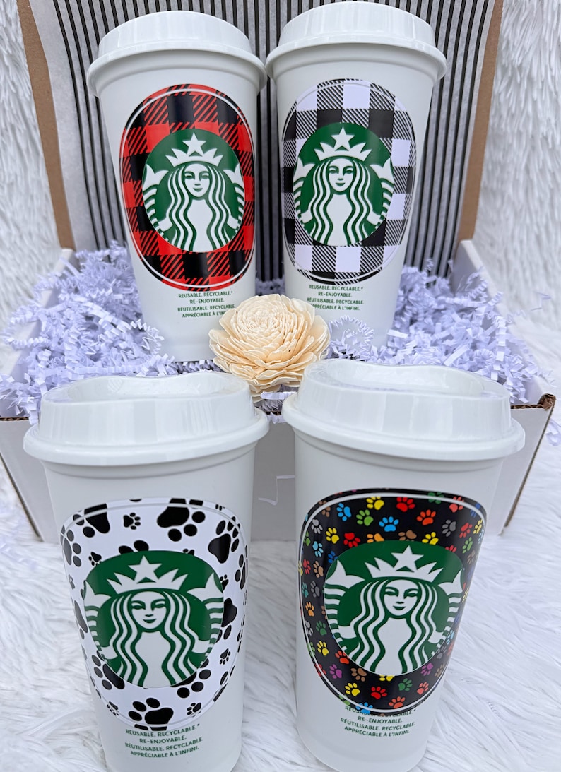 Deluxe Starbucks Coffee Gift Box, Coffee Lover, Coffee Addict, Personalized Reusable Cup, Thinking of you, Birthday Gift, Gift Basket image 6