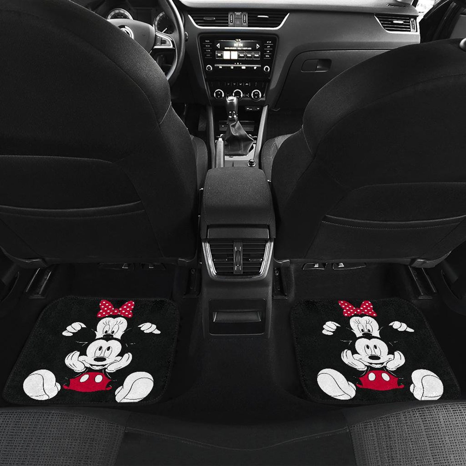 Mickey and Minnie Cute Disney Cartoon Car Floor Mats Custom Etsy