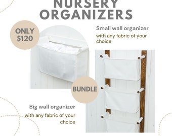 Montessori Furniture Bundle Gift for Mom | Wall Basket Bundles | Pregnancy Gift | Wall Pocket Organizer | Storage Basket | Nursery Organizer