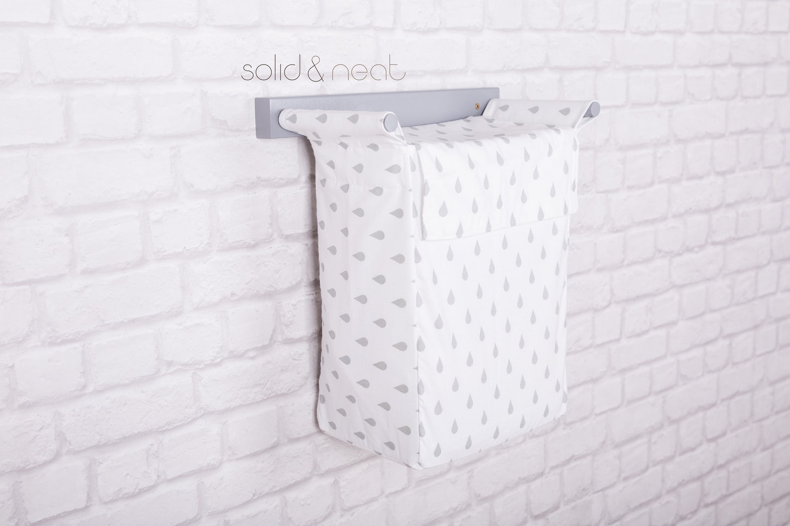 Wall Mounted Laundry Basket Hanging Laundry Hamper Nursery Etsy