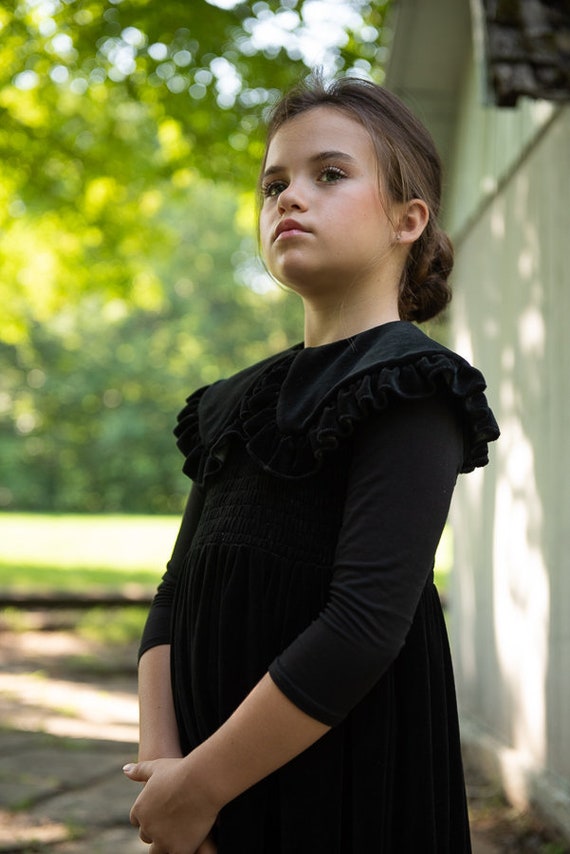 girls velour maxi dress