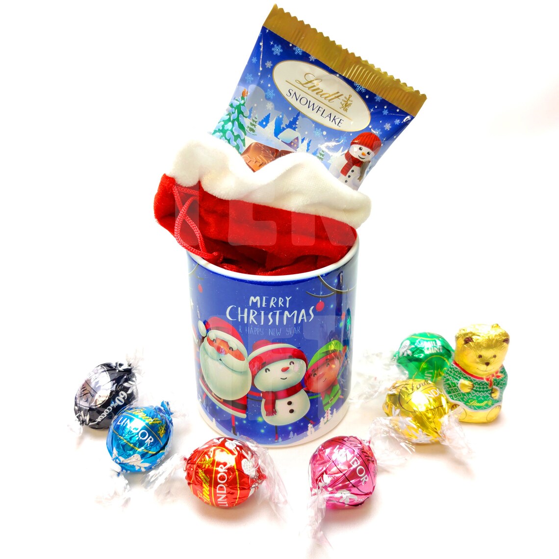 MERRY CHRISTMAS Mug Gift With Lindt Xmas Chocolates Etsy