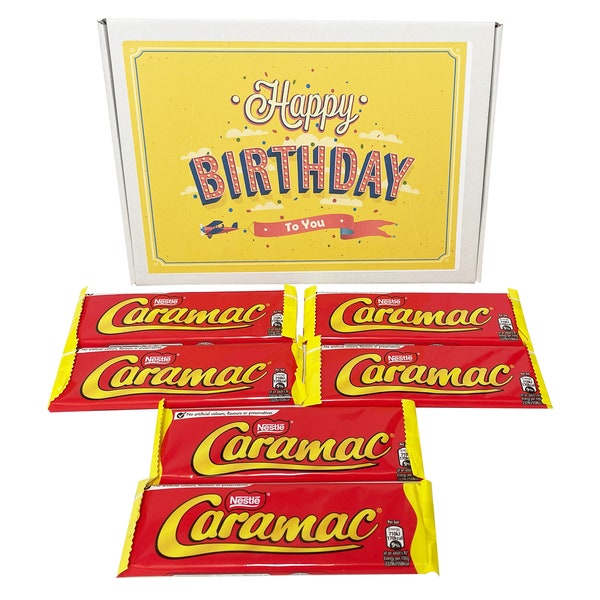 Caramac Chocolate - Happy Birthday Treat Box - Caramac Bars - Perfect Gift