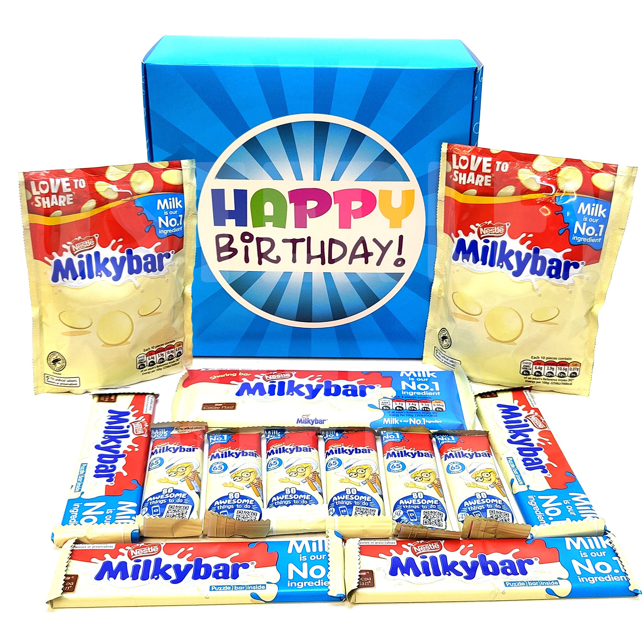 Happy Birthday Milkybar Gift Box Buttons and Bars Perfect Children of