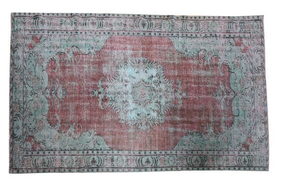 HOME Rug,WOOL Rug,RUG, Turkish Rug, Vintage Rug, Anatolian Rug, Bohemian Rug, Kilim Rug, Persian Rug, Faded Red Rug,3445 Rug 5'6'x10'ft