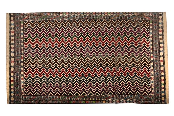 6x11 MAT FOR ROOM - Chevron Design, Unique Pattern Rug, Vintage Rug, Turkish Rug Area, Moroccan Rug, Hand Woven Rug, Oversize Rug, Kilim Rug