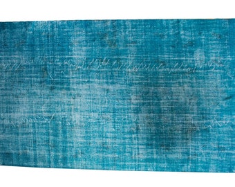 7'05''x10'6''Blue Color Vintage Turkish Wool Rug,Anatolian Ottoman Handmade Area Rug,Home Decor,Decorative Rug,Nomadic Rug,Modern Rug,541