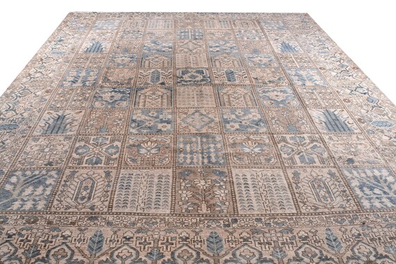 9'8" X 12'1'' Vintage Rug,Faded Natural Colors Turkish Area Rug,Bedroom Rug,Neutral Rug,Living Room Rug,Boho Rug,Decorative Rug,Faded Rug,
