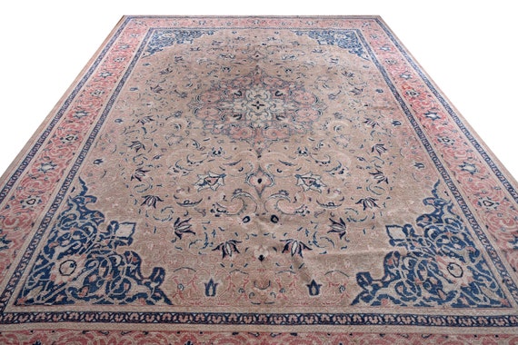 9'9" X 12'6''Vintage Rug,Faded Natural Colors Turkish Area Rug,Bedroom Rug,Neutral Rug,Living Room Rug,Boho Rug,Decorative Rug,Faded Rug,