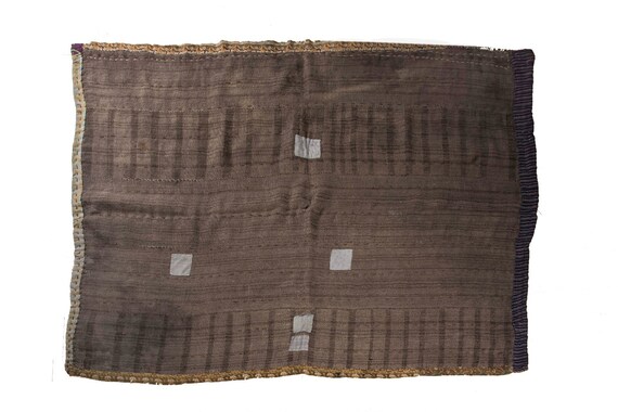 4'9''x6'5''Gray Color Vintage Hand Woven Quilt,Anatolian Handmade Quilt,Home Decor,Decorative Quilt Area Quilt,Custom Kurdish Quilt,5370