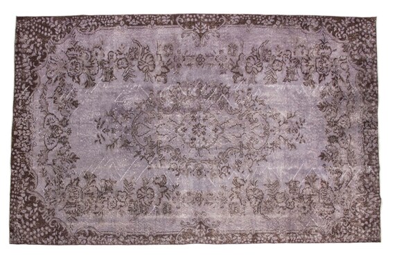 5'5''x9'1''Silver Grey Color Vintage Turkish Wool Rug,Anatolian Ottoman Handmade Area Rug,Home Decor,Decorative Rug,Nomadic Rug,Custom Rug