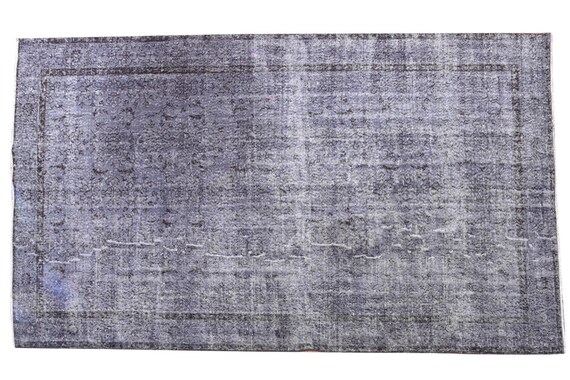 Vintage Gray Rug - Hand Woven Hemp Rug, Floor Carpet, Runner Rug, Natural Turkish Rug Area, Carpet for Living Room, 3418 Rug 5'9''x9'3''ft