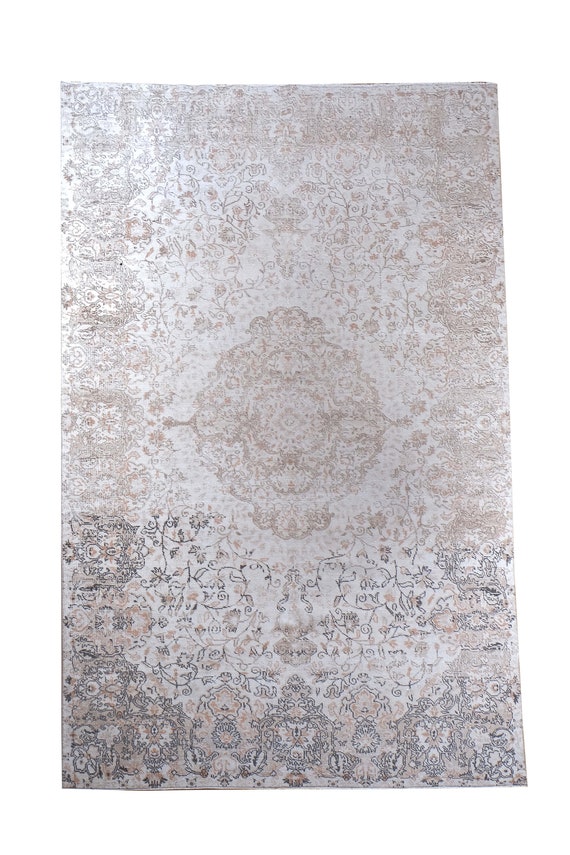 6'10" X 10'4'' Vintage Rug,Faded Beige Colors Turkish Area Rug,Bedroom Rug,Neutral Rug,Living Room Rug,Boho Rug,Decorative Rug,Faded Rug,