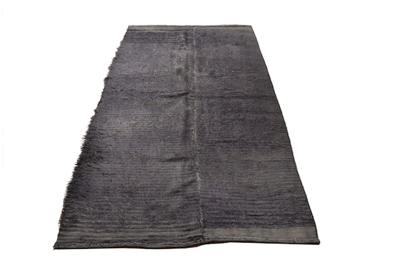 Very Diffrent Unique Moroccan Rug, 4'4''x 7'2''Faded Beige Color Shaggy Rug,Bohemian Rustic Rug,Handmade area rug,Faded Rug,Living Room