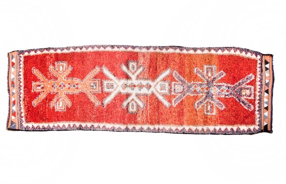 3x2 RUNNER RUG, Natural Wool Fabric Non Slip Door Mat, Floor Carpet, Mid Century Modern Rug, Hand Woven Rug, Housewarming Gift, 3'2'x10'6'