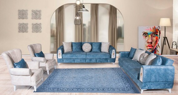 OVERSIZE MOROCCAN RUG, Carpet for Room, Vintage Hand Tufted Rug, Light Blue Unique Modern Rug, Home Decor, Housewarming Gift, 10'1'x13'2' ft
