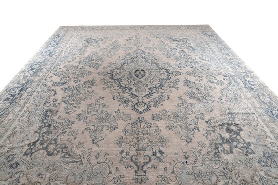 9'8" X 12'7'' Vintage Rug,Faded Natural Colors Turkish Area Rug,Bedroom Rug,Neutral Rug,Living Room Rug,Boho Rug,Decorative Rug,Faded Rug,