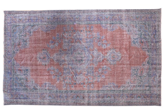 HOME Rug,WOOL Rug,RUG, Turkish Rug, Vintage Rug, Anatolian Rug, Bohemian Rug, Kilim Rug, Persian Rug, Faded Copper Rug,3417 Rug 6'1'x9'8''ft