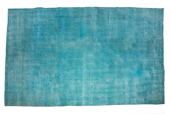 6'5'' x 9'6''Turquoise Color Vintage Turkish Wool Rug,Anatolian Ottoman Handmade Area Rug,Home Decor,Decorative Rug ,Nomadic Rug,Modern Rug