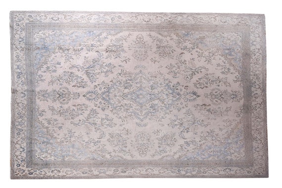 9'7" X 12'5''Vintage Pastel Natural Colors Turkish Area Rug,Bedroom Rug,Neutral Rug,Living Room Rug,Boho Rug,Decorative Rug,Faded Rug,3232
