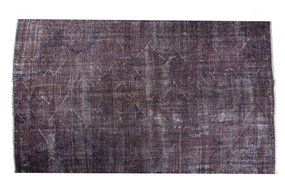 6'5''x7'2''Brown-Blue Color Rug Vintage Turkish Wool Rug,Anatolian Ottoman Handmade Area Rug,Nomadic Rug,Modern Art Rug