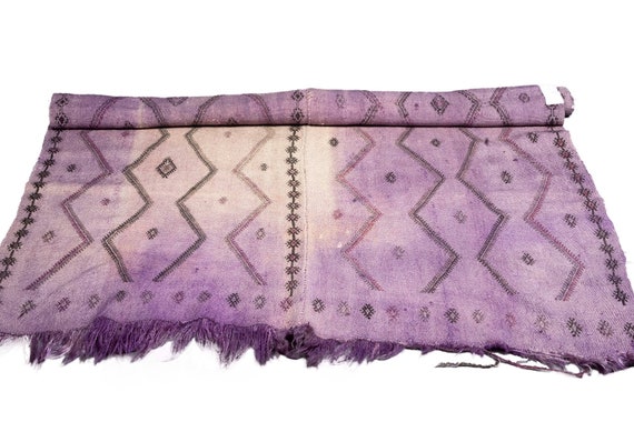 4'03''x6'8'' Beige-Purple Color Vintage Turkish Wool Cicim Rug,Anatolian Handmade Area Rug,Home Decor,Decorative Rug ,Nomadic Rug,Modern Rug