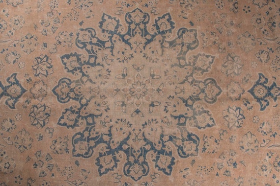 9'9''x14'04''Natural Pastel Camel Color Turkish Wool Rug,Anatolian Ottoman Handmade Area Rug,Decorative Rug,Nomadic Rug,Modern Art Rug,2498