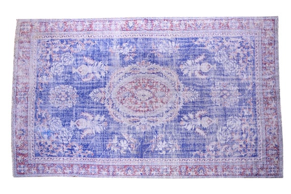 HOME Rug, WOOL Rug, RUG, Turkish Rug, Vintage Rug, Anatolian Rug, Bohemian Rug, Kilim Rug, Persian Rug, Faded Blue Rug,3506 Rug 8'0'x11'4'ft