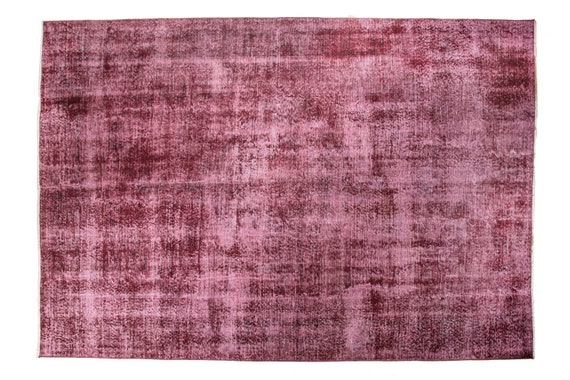 6'7''x10'0'' Burgundy Color Vintage Turkish Wool Rug,Anatolian Ottoman Handmade Area Rug,Home Decor,Decorative Rug,Nomadic Rug,Modern Rug