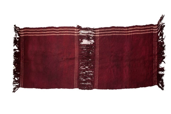 2x1'8''x3'6''Burgandy Color,Original Old Hand Woven Cook Apron Rug,Anatolian Ottoman Handmade Area Rug,Home Decor,Decorative Rug,Nomadic Rug