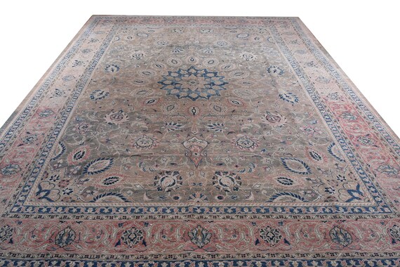 9'5" X 13'1''Vintage Rug,Natural Beige Colors Turkish Area Rug,Bedroom Rug,Neutral Rug,Living Room Rug,Boho Rug,Decorative Rug,Faded Rug,