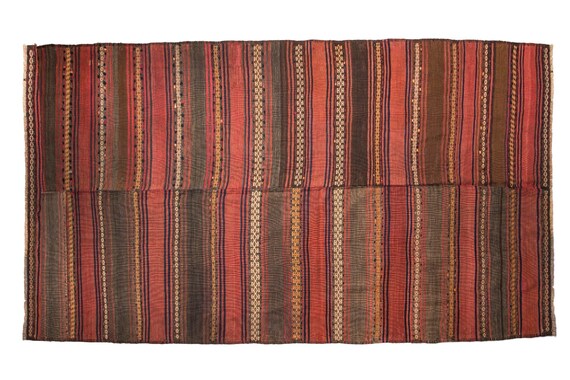 5'9''x9'4''Brown-Red Color Vintage Turkish Wool Rug,Anatolian Ottoman Handmade Area Rug,Home Decor,Decorative Rug,Nomadic Rug,Cicim Rug