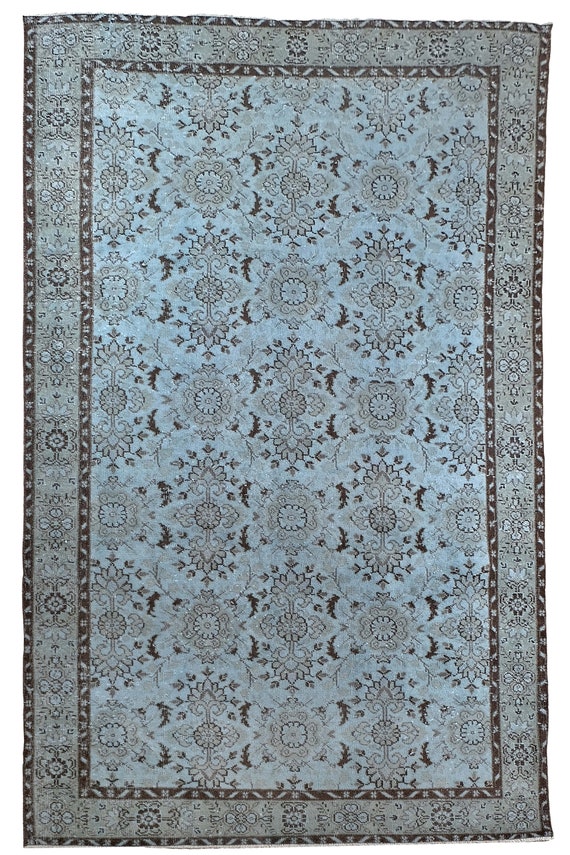 HOME Rug,WOOL Rug,RUG, Turkish Rug, Vintage Rug, Anatolian Rug, Bohemian Rug, Kilim Rug, Persian Rug, Faded Blue ColorRug, 5'9'x 6'3'ft