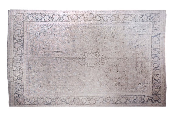 10'1''x14'1''Vintage Pastel Natural Color Turkish Area Rug,Bedroom Rug,Neutral Rug,Living Room Rug,Boho Rug,Decorative Rug,Faded Rug,3233