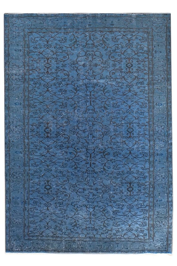 5'4" X 7'9'' Vintage Rug,Faded Dark Blue Colors Turkish Area Rug,Bedroom Rug,Neutral Rug,Living Room Rug,Boho Rug,Decorative Rug,Faded Rug,