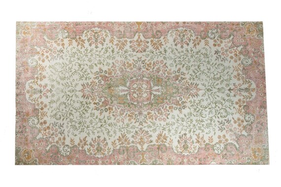 5'9''x10'4'', Beige Red Rug, Turkish Rug Area, Anatolian Handmade Area Rug, Rustic Rug, Nomadic Rug, Modern Art Rug, Patio Rug, Moroccan Rug