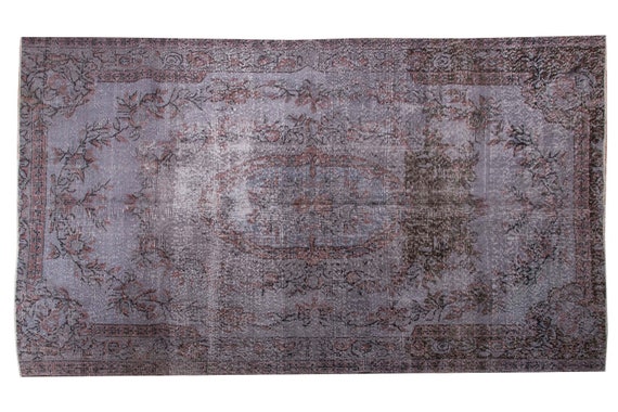 5'9''x9'8''Faded Old Grey Color Vintage Turkish Wool Rug,Anatolian Handmade Area Rug,HomeDecor,Decorative Rug,Nomadic Rug,Modern Rug,
