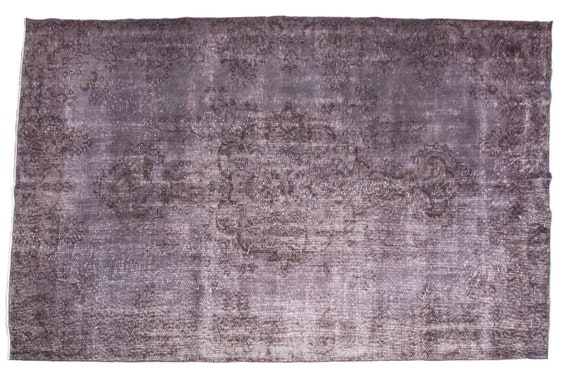 5'8''x9'1'' Grey-Black Color Vintage Turkish Wool Rug,Anatolian Ottoman Handmade Area Rug,Home Decor,Decorative Rug,Nomadic Rug,Modern,2178